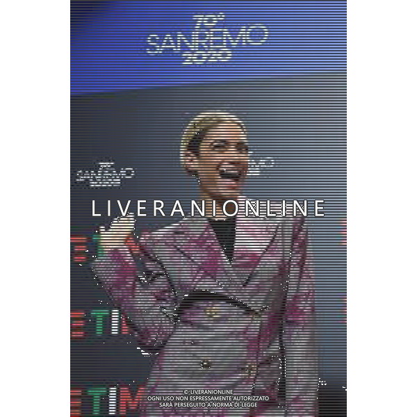 Foto: Aldo Liverani 06/02/2020 Sanremo (Italia) Spettacolo Conferenza stampa - 70\' Festival di Sanremo Teatro Ariston Nella foto: Elodie Photo: Aldo Liverani 06 February 2020 Sanremo (Italy) Entertainment Press conference of 70\' Festival Sanremo In the pic: Elodie