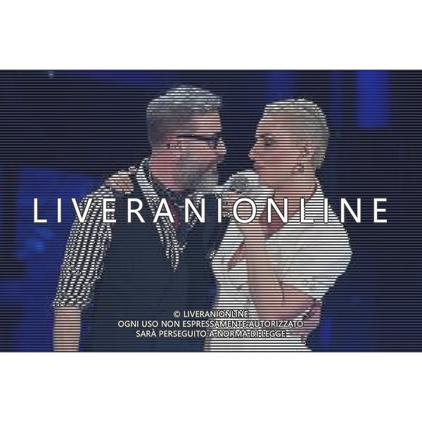 Foto: Aldo Liverani 06/02/2020 Sanremo (Italia) Spettacolo Serata n\'3 - 70\' Festival di Sanremo Teatro Ariston Nella foto: Marco Masini, Arisa Photo: Aldo Liverani 06 February 2020 Sanremo (Italy) Entertainment Day 3 of 70\' Festival Sanremo In the pic: Marco Masini, Arisa