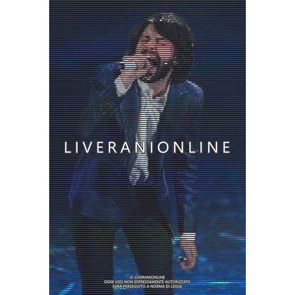 Foto: Aldo Liverani 06/02/2020 Sanremo (Italia) Spettacolo Serata n\'3 - 70\' Festival di Sanremo Teatro Ariston Nella foto: Canova Photo: Aldo Liverani 06 February 2020 Sanremo (Italy) Entertainment Day 3 of 70\' Festival Sanremo In the pic: Canova