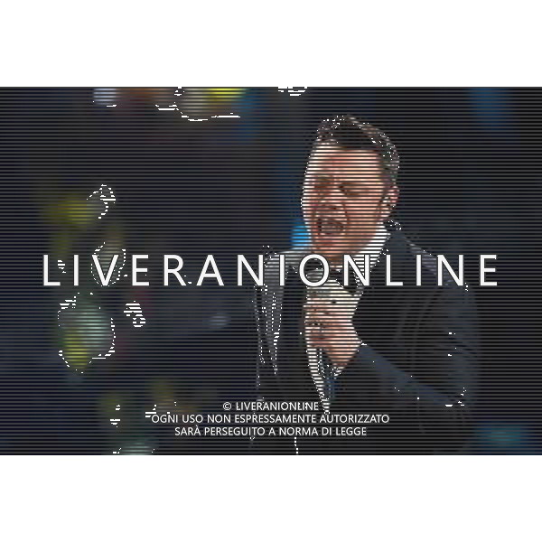 Foto: Aldo Liverani 06/02/2020 Sanremo (Italia) Spettacolo Serata n\'3 - 70\' Festival di Sanremo Teatro Ariston Nella foto: Tiziano Ferro Photo: Aldo Liverani 06 February 2020 Sanremo (Italy) Entertainment Day 3 of 70\' Festival Sanremo In the pic: Tiziano Ferro