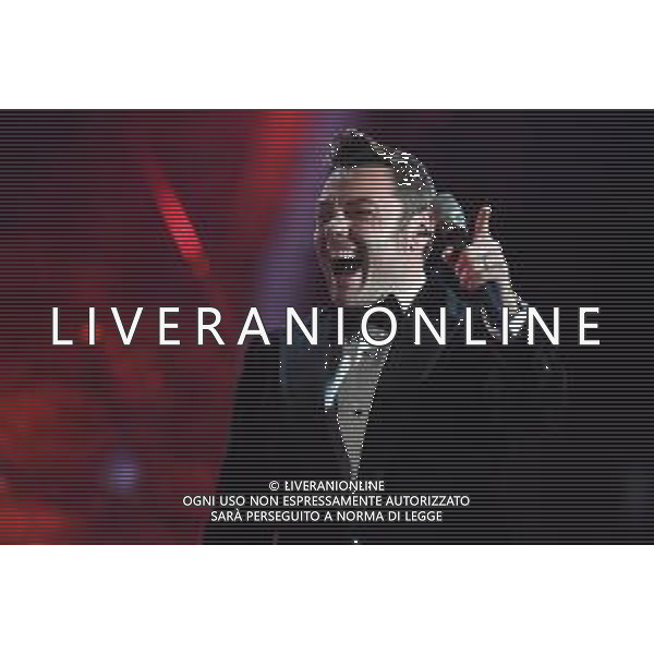 Foto: Aldo Liverani 07/02/2020 Sanremo (Italia) Spettacolo Serata n\'4 - 70\' Festival di Sanremo Teatro Ariston Nella foto: Tiziano Ferro Photo: Aldo Liverani 07 February 2020 Sanremo (Italy) Entertainment Day 4 of 70\' Festival Sanremo In the pic: Tiziano Ferro