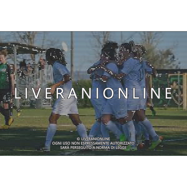 Calcio Coppa Italia Femminile 2019/2020 San Gimignano (SI), Italia 07/02/2020 Florentia S. Gimignano vs Sassuolo Nella foto: Le ragazze della Florentia SG festeggiano il vantaggio ©Fabio Fagiolini - Alessio Marini / AGENZIA ALDO LIVERANI SAS