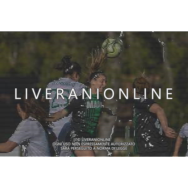 Calcio Coppa Italia Femminile 2019/2020 San Gimignano (SI), Italia 07/02/2020 Florentia S. Gimignano vs Sassuolo Nella foto: Duello aereo tra Evelyn Vicchiarello (FL) e Michaela Dubcova (S) ©Fabio Fagiolini - Alessio Marini / AGENZIA ALDO LIVERANI SAS
