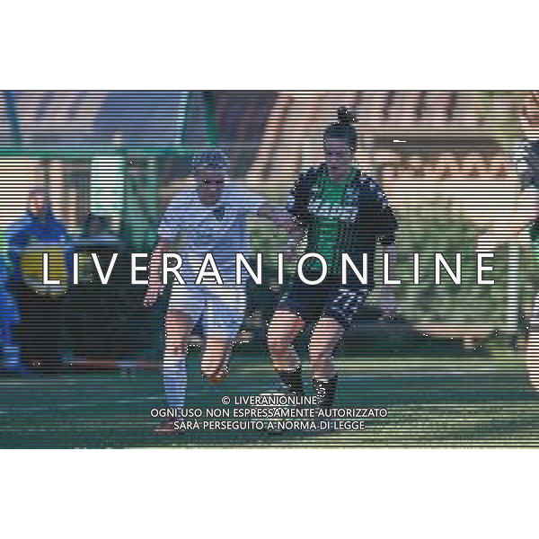 Calcio Coppa Italia Femminile 2019/2020 San Gimignano (SI), Italia 07/02/2020 Florentia S. Gimignano vs Sassuolo Nella foto: Duello tra Martina Lenzini (S) e Sara Nilsson (FL) ©Fabio Fagiolini - Alessio Marini / AGENZIA ALDO LIVERANI SAS