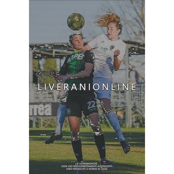 Calcio Coppa Italia Femminile 2019/2020 San Gimignano (SI), Italia 07/02/2020 Florentia S. Gimignano vs Sassuolo Nella foto: Duella aereo tra Claudia Ferrato (S) e Emma Lipman (FL) ©Fabio Fagiolini - Alessio Marini / AGENZIA ALDO LIVERANI SAS