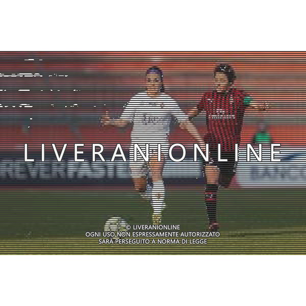 Calcio Coppa Italia Femminile 2019/2020 Milano, Italia 08/02/2020 Milan vs Fiorentina Women\'s Nella foto: Janelle Cordia (Fiorentina Women\'s) e Valentina Giacinti (Milan) ©Francesco Scaccianoce - Alessio Marini / AGENZIA ALDO LIVERANI SAS