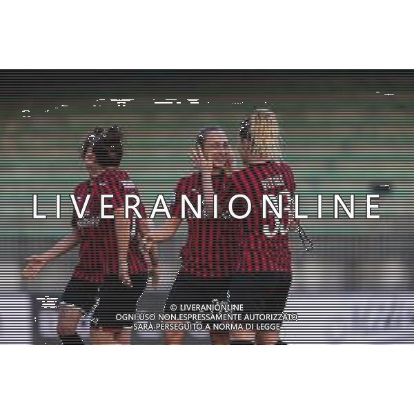 Calcio Coppa Italia Femminile 2019/2020 Milano, Italia 08/02/2020 Milan vs Fiorentina Women\'s Nella foto: Deborah Salvatori Rinaldi (Milan), Francesca Vitale (Milan) esultanza gol ©Francesco Scaccianoce - Alessio Marini / AGENZIA ALDO LIVERANI SAS