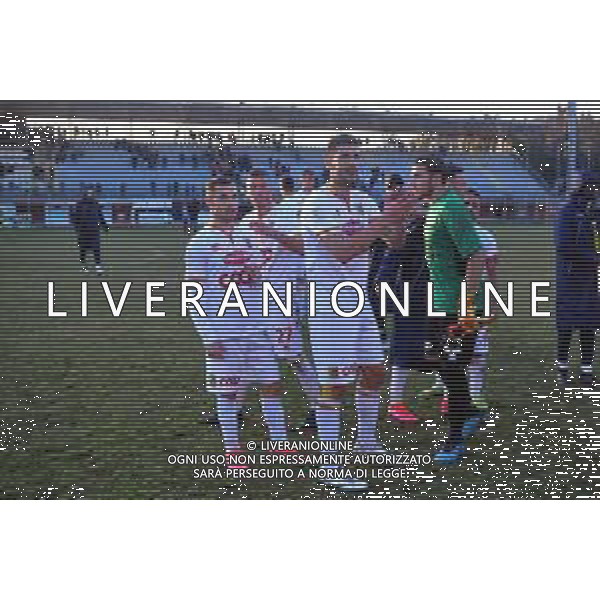 Rieti vs Catanzaro Campionato Serie C - 25 giornata Stadio Manlio Scopigno - Rieti 08-02-2020 nella foto Il Catanzaro applaude il suo pubblico FOTO FEDERICO GAETANO-AG ALDO LIVERANI SAS