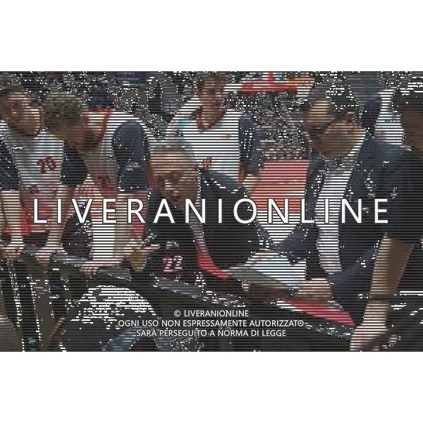Campionato di Basket Serie A 2019/2020 Bologna, Italia 08/02/2020 Fortitudo Bologna vs Virtus Roma Nella foto: Piero Bucchi allenatore Virtus Roma Bologna durante un time-out FOTO MICHELE NUCCI-ALESSIO MARINI-AG ALDO LIVERANI SAS