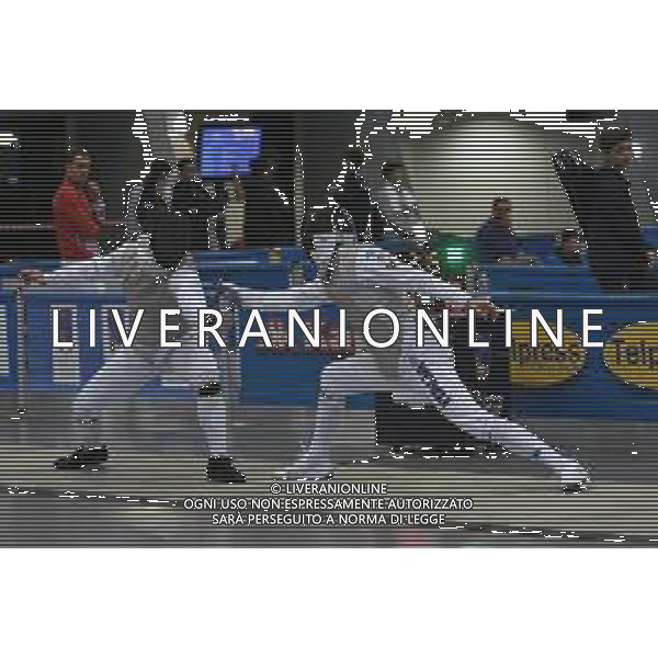 Scherma Torino, Italia 08/02/2020 Fencing Grand Prix 2020 - Trofeo Inalpi Nella foto: Rosatelli (ITA) - Huang (CHN) 15-10 FOTO TONELLO ABOZZI-ALESSIO MARINI-AG ALDO LIVERANI SAS