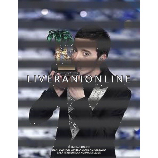 Foto: Aldo Liverani 08/02/2020 Sanremo (Italia) Spettacolo Serata n\'5 - 70\' Festival di Sanremo Teatro Ariston Nella foto: Diodato vince il Festival di Sanremo Photo: Aldo Liverani 08 February 2020 Sanremo (Italy) Entertainment Day 5 of 70\' Festival Sanremo In the pic: Diodato