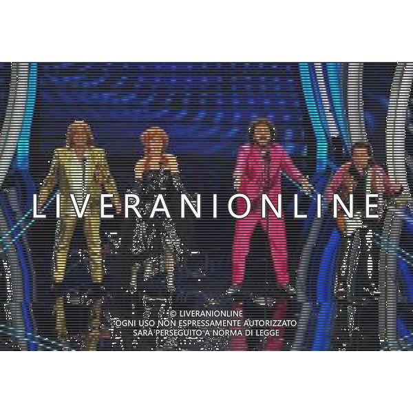 Foto: Aldo Liverani 08/02/2020 Sanremo (Italia) Spettacolo Serata n\'5 - 70\' Festival di Sanremo Teatro Ariston Nella foto: Christian De Sica, Massimo Ghini e Angela Finocchiaro e Paolo Rossi Photo: Aldo Liverani 08 February 2020 Sanremo (Italy) Entertainment Day 5 of 70\' Festival Sanremo In the pic: Christian De Sica, Diego Abatantuono, Massimo Ghini e Angela Finocchiaro