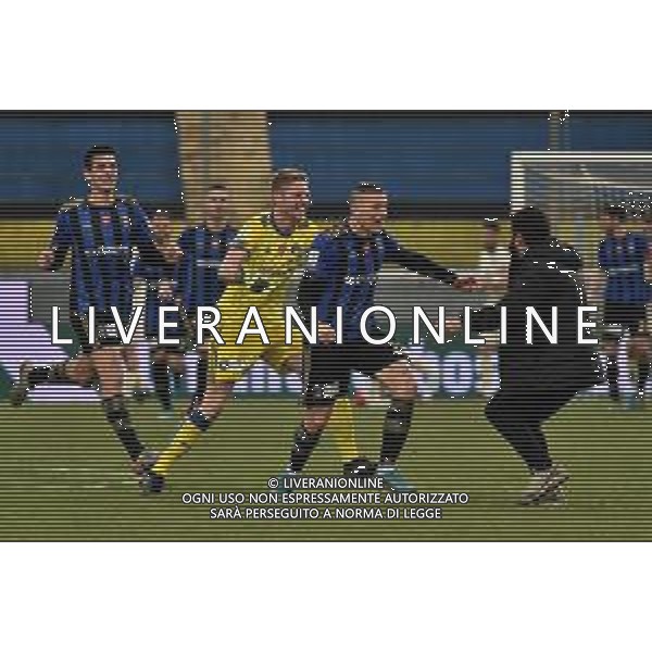 Campionato di Calcio Serie B 2019/2020 Pisa, Italia 09/02/2020 Pisa vs Chievo Nella foto: Francesco Lisi (Pi) corre a festeggiare con l\'allenatore in seconda Taddei, inseguito dal portiere Gori e da Pinato ©Gabriele Masotti - Alessio Marini / AGENZIA ALDO LIVERANI SAS