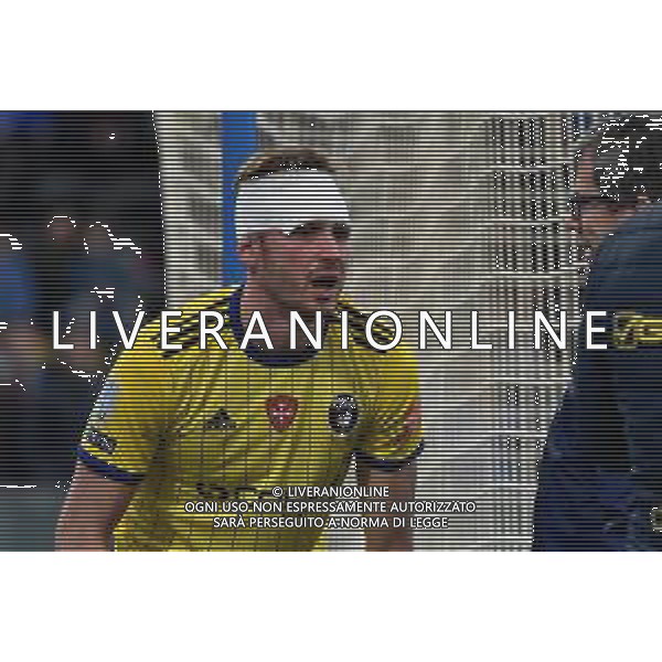 Campionato di Calcio Serie B 2019/2020 Pisa, Italia 09/02/2020 Pisa vs Chievo Nella foto: La vistosa fasciatura con cui Stefano Gori (Pi) e stato protetto dopo lo scontro con Filip Djordjevic ©Gabriele Masotti - Alessio Marini / AGENZIA ALDO LIVERANI SAS