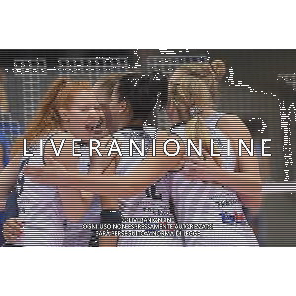 Campionato di Volley Serie A1 Femminile 2019/2020 Firenze, Italia 09/02/2020 Il Bisonte Firenze vs Reale Mutua Fenera Chieri Nella foto: Chieri festoso dopo un punto ©Filippo Tomasi - Alessio Marini / AGENZIA ALDO LIVERANI SAS
