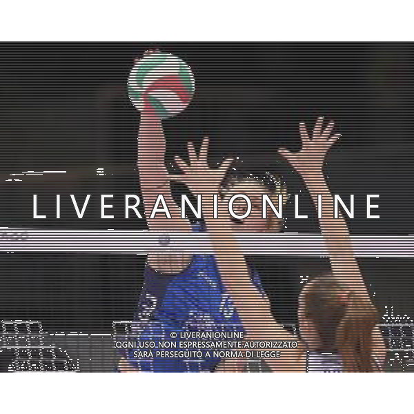 Campionato di Volley Serie A1 Femminile 2019/2020 Firenze, Italia 09/02/2020 Il Bisonte Firenze vs Reale Mutua Fenera Chieri Nella foto: Sarah Fahr in attacco veloce (Il Bisonte) ©Filippo Tomasi - Alessio Marini / AGENZIA ALDO LIVERANI SAS