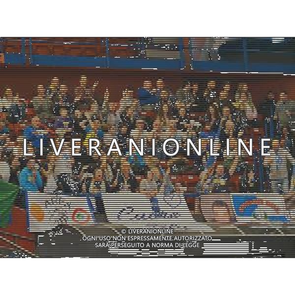 Campionato di Basket Serie A 2019/2020 Milano, Italia 09/02/2020 AX Armani Exchange Olimpia Milano vs Vanoli Basket Cremona Nella foto: Tifosi della Vanoli Cremona al Forum ©Savino Paolella - Alessio Marini / AGENZIA ALDO LIVERANI SAS