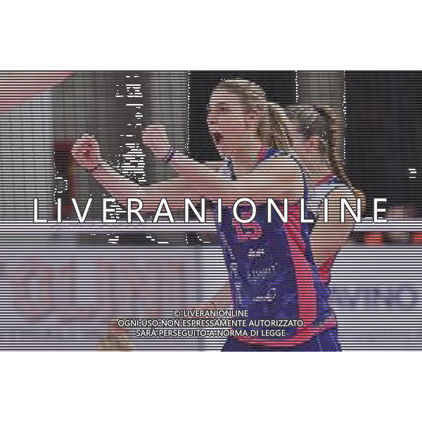 Campionato di Volley Serie A1 Femminile 2019/2020 Scandicci (FI), Italia 09/02/2020 Savino Del Bene Scandicci vs Saugella Monza Nella foto: Esultanza Jovana Stevanovic (Savino Del Bene Scandicci) FOTO LISA GUGLIELMI-ALESSIO MARINI-AG ALDO LIVERANI SAS