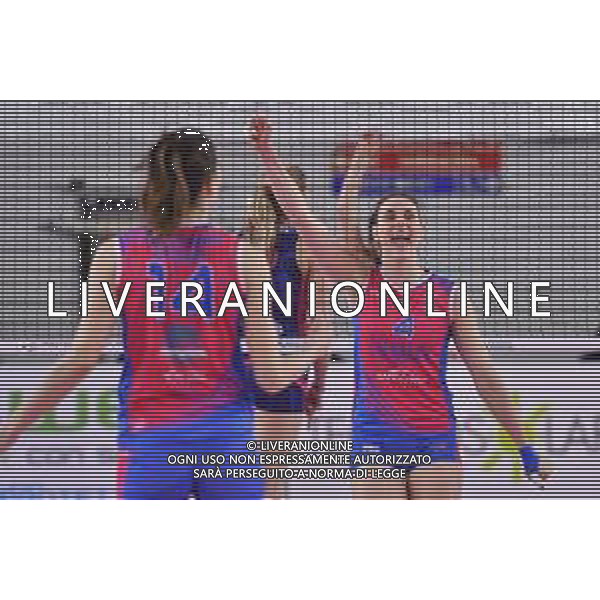 Campionato di Volley Serie A1 Femminile 2019/2020 Scandicci (FI), Italia 09/02/2020 Savino Del Bene Scandicci vs Saugella Monza Nella foto: Esultanza Federica Squarcini (Saugella Monza) FOTO LISA GUGLIELMI-ALESSIO MARINI-AG ALDO LIVERANI SAS