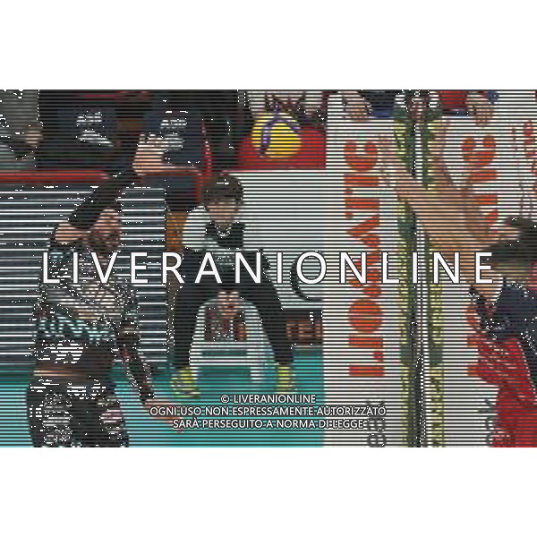 Campionato di Volley Superlega Serie A 2019/2020 Perugia, Italia 09/02/2020 Sir Safety Conad Perugia vs Gas Sales Piacenza Nella foto: filippo lanza (n.10 schiacciatore sir safety conad perugia) schiaccia FOTO LORIS CERQUIGLINI-ALESSIO MARINI-AG ALDO LIVERANI SAS