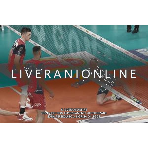 Campionato di Volley Superlega Serie A 2019/2020 Perugia, Italia 09/02/2020 Sir Safety Conad Perugia vs Gas Sales Piacenza Nella foto: tzimafei zhukouski (n.11 palleggiatore sir safety conad perugia) in ricezione FOTO LORIS CERQUIGLINI-ALESSIO MARINI-AG ALDO LIVERANI SAS