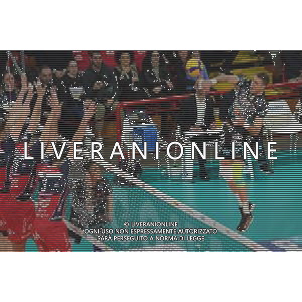 Campionato di Volley Superlega Serie A 2019/2020 Perugia, Italia 09/02/2020 Sir Safety Conad Perugia vs Gas Sales Piacenza Nella foto: saleksandar atanasijevic (n.14 opposto sir safety conad perugia) sschiaccia FOTO LORIS CERQUIGLINI-ALESSIO MARINI-AG ALDO LIVERANI SAS