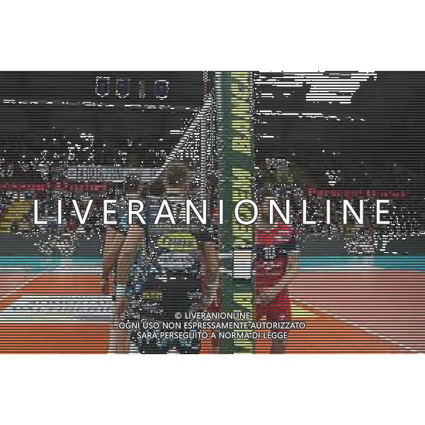 Campionato di Volley Superlega Serie A 2019/2020 Perugia, Italia 09/02/2020 Sir Safety Conad Perugia vs Gas Sales Piacenza Nella foto: saluto squadre prepartita FOTO LORIS CERQUIGLINI-ALESSIO MARINI-AG ALDO LIVERANI SAS