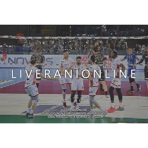 Campionato di Volley Superlega Serie A 2019/2020 Civitanova, Italia 09/02/2020 Cucine Lube Civitanova - Consar Ravenna Nella foto: Esultanza Consar Ravenna FOTO ROBERTO BATOMEOLI-ALESSIO MARINI-AG ALDO LIVERANI SAS