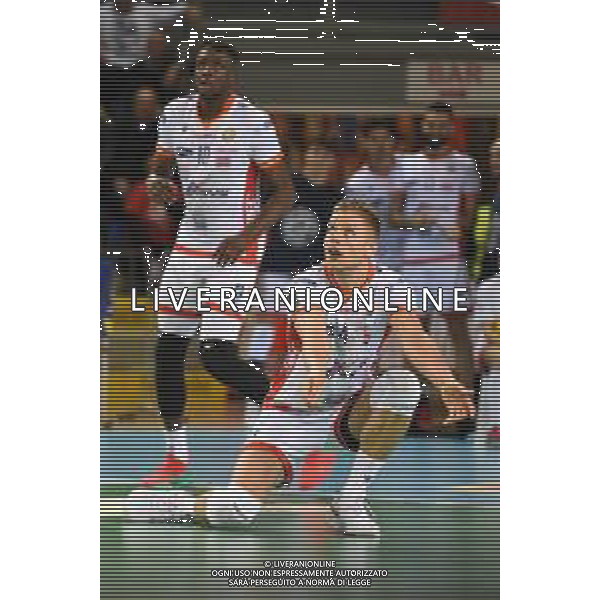 Campionato di Volley Superlega Serie A 2019/2020 Civitanova, Italia 09/02/2020 Cucine Lube Civitanova - Consar Ravenna Nella foto: Ter Horst Thijs (Consar Ravenna) Vernon-Evans Sharone (Consar Ravenna) FOTO ROBERTO BATOMEOLI-ALESSIO MARINI-AG ALDO LIVERANI SAS