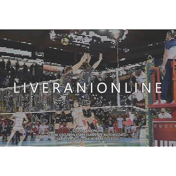 Campionato di Volley Superlega Serie A 2019/2020 Civitanova, Italia 09/02/2020 Cucine Lube Civitanova - Consar Ravenna Nella foto: SchiacciataVernon-Evans Sharone (Consar Ravenna) FOTO ROBERTO BATOMEOLI-ALESSIO MARINI-AG ALDO LIVERANI SAS