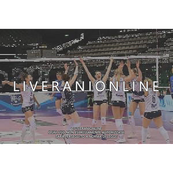 Campionato di Volley Serie A1 Femminile 2019/2020 Firenze, Italia 09/02/2020 Il Bisonte Firenze vs Reale Mutua Fenera Chieri Nella foto: Esultanza Chieri fine partita ©Filippo Tomasi - Alessio Marini / AGENZIA ALDO LIVERANI SAS
