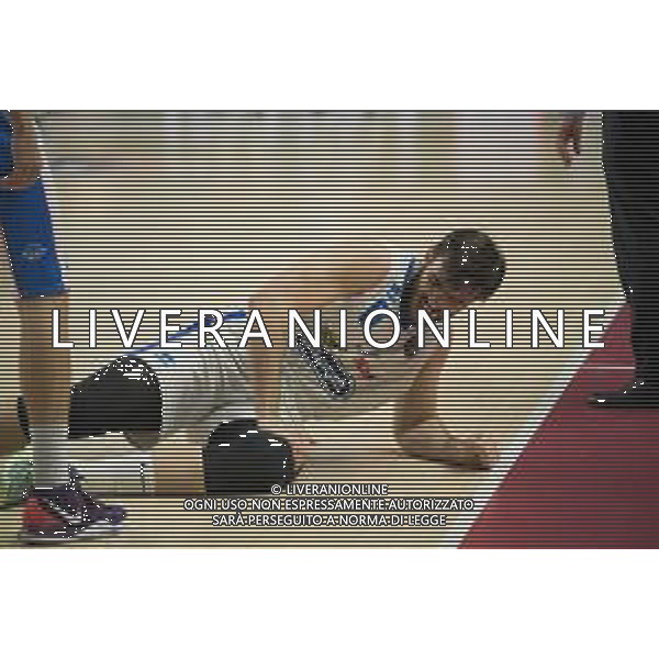 Campionato di Basket Serie A 2019/2020 Venezia, Italia 09/02/2020 Umana Reyer Venezia vs De Longhi Treviso Basket Nella foto: Amedeo Tessitori (De\' Longhi Treviso) dolorante FOTO MATTIA RADONI-ALESSIO MARINI-AG ALDO LIVERANI SAS