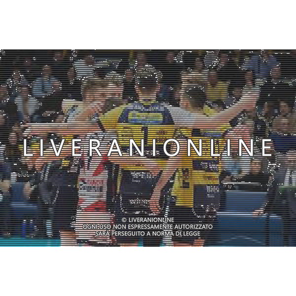 Campionato di Volley Superlega Serie A 2019/2020 Modena, Italia 09/02/2020 Leo Shoes Modena vs Allianz Milano Nella foto: Leo Shoes Modena festeggia un punto FOTO DANIELE NICLI-ALESSIO MARINI-AG ALDO LIVERANI SAS