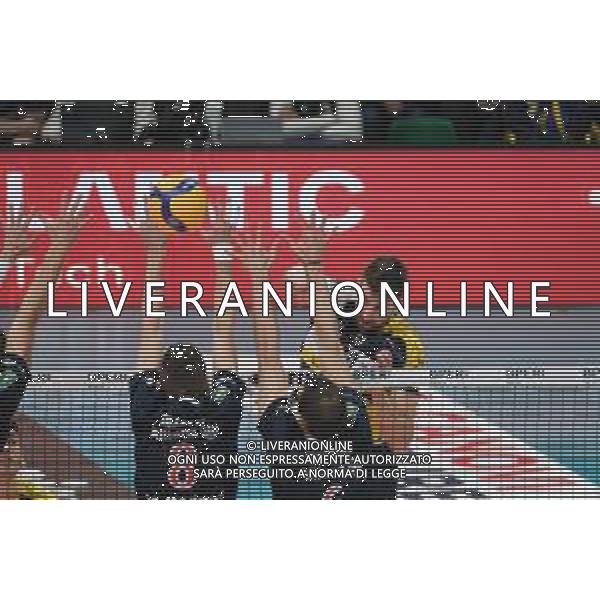 Campionato di Volley Superlega Serie A 2019/2020 Modena, Italia 09/02/2020 Leo Shoes Modena vs Allianz Milano Nella foto: Attacco di Bartosz Bednorz (10) (Leo Shoes Modena) FOTO DANIELE NICLI-ALESSIO MARINI-AG ALDO LIVERANI SAS