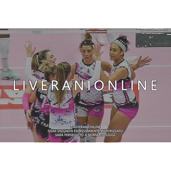Campionato di Volley Serie A1 Femminile 2019/2020 Treviso, Italia 09/02/2020 Imoco Volley Conegliano vs Golden Tulip Volalto 2.0 Caserta Nella foto: Esultanza Golden Tulip Volalto 2.0 Caserta FOTO ETTORE GRIFFONI-ALESSIO MARINI-AG ALDO LIVERANI SAS