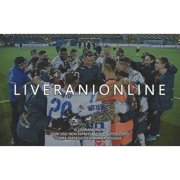 Campionato di Calcio Serie C - Lega Pro 2019/2020 Castellamare di Stabia, Italia 09/02/2020 Cavese vs Catania Nella foto: Il Catania festeggia a fine gara FOTO ANDREA D\'AMICO-ALESSIO MARINI-AG ALDO LIVERANI SAS