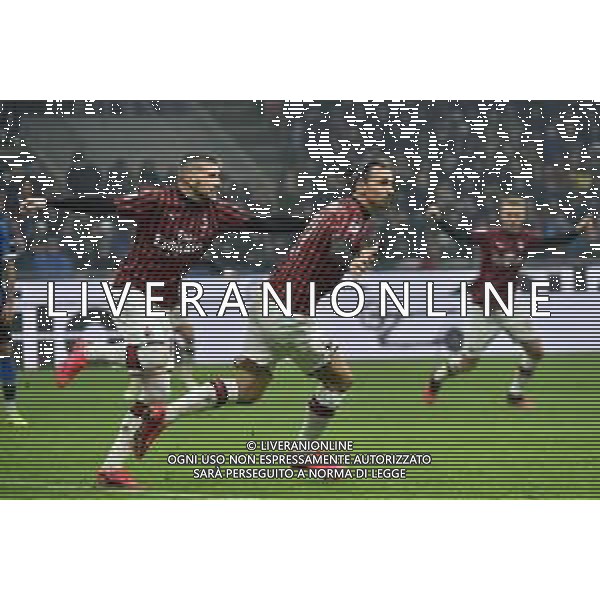 esultanza di zlatan Ibrahimovic dopo il gol del 0-2 Milan Inter vs Milan Campionato Serie A TIM - 23¬∞ giornata Milano 09-02-2020 Stadio Giuseppe Meazza - San Siro foto Roberto Garavaglia - ag. Aldo Liverani sas / AGENZIA ALDO LIVERANI SAS