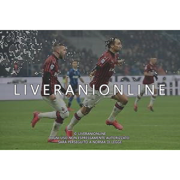 esultanza di zlatan Ibrahimovic dopo il gol del 0-2 Milan Inter vs Milan Campionato Serie A TIM - 23¬∞ giornata Milano 09-02-2020 Stadio Giuseppe Meazza - San Siro foto Roberto Garavaglia - ag. Aldo Liverani sas / AGENZIA ALDO LIVERANI SAS