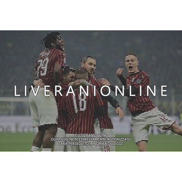 esultanza di zlatan Ibrahimovic dopo il gol del 0-2 Milan Inter vs Milan Campionato Serie A TIM - 23¬∞ giornata Milano 09-02-2020 Stadio Giuseppe Meazza - San Siro foto Roberto Garavaglia - ag. Aldo Liverani sas / AGENZIA ALDO LIVERANI SAS