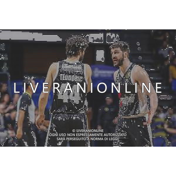 FIBA Intercontinental Cup Tenerife, Italia 09/02/2020 Finale - Segafredo Virtus Bologna vs Iberostar Tenerife Nella foto: Stefan Markovic (Segafredo Virtus Bologna) e Miloš Teodosic (Segafredo Virtus Bologna) durante la partita FOTO DAVIDE DI LALLA-ALESSIO MARINI-AG ALDO LIVERANI SAS