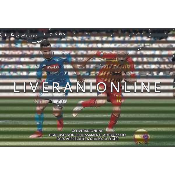 Campionato di Calcio Serie A 2019/2020 Napoli, Italia 09/02/2020 Napoli vs Lecce Nella foto: Matteo Politano-Riccardo Saponara FOTO MARCO IORIO-ALESSIO MARINI-AG ALDO LIVERANI SAS