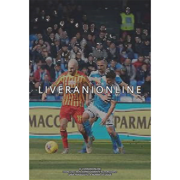 Campionato di Calcio Serie A 2019/2020 Napoli, Italia 09/02/2020 Napoli vs Lecce Nella foto: Diego Demme-Riccardo Saponara FOTO MARCO IORIO-ALESSIO MARINI-AG ALDO LIVERANI SAS