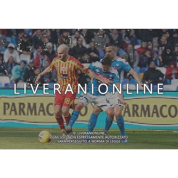 Campionato di Calcio Serie A 2019/2020 Napoli, Italia 09/02/2020 Napoli vs Lecce Nella foto: Riccardo Saponara-Diego Demme FOTO MARCO IORIO-ALESSIO MARINI-AG ALDO LIVERANI SAS