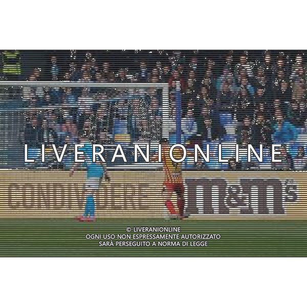 Campionato di Calcio Serie A 2019/2020 Napoli, Italia 09/02/2020 Napoli vs Lecce Nella foto: Primo gol Gianluca Lapadula FOTO MARCO IORIO-ALESSIO MARINI-AG ALDO LIVERANI SAS