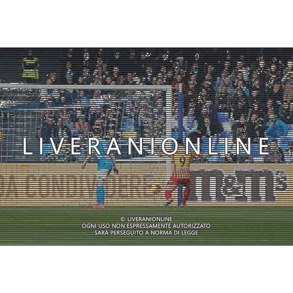Campionato di Calcio Serie A 2019/2020 Napoli, Italia 09/02/2020 Napoli vs Lecce Nella foto: Primo gol Gianluca Lapadula FOTO MARCO IORIO-ALESSIO MARINI-AG ALDO LIVERANI SAS