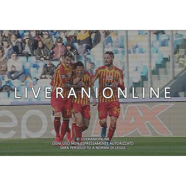 Campionato di Calcio Serie A 2019/2020 Napoli, Italia 09/02/2020 Napoli vs Lecce Nella foto: Esultanza primo gol Gianluca Lapadula FOTO MARCO IORIO-ALESSIO MARINI-AG ALDO LIVERANI SAS