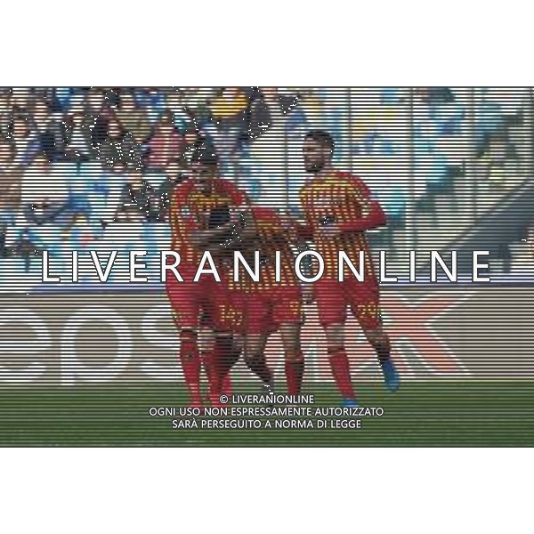Campionato di Calcio Serie A 2019/2020 Napoli, Italia 09/02/2020 Napoli vs Lecce Nella foto: Esultanza primo gol Gianluca Lapadula FOTO MARCO IORIO-ALESSIO MARINI-AG ALDO LIVERANI SAS