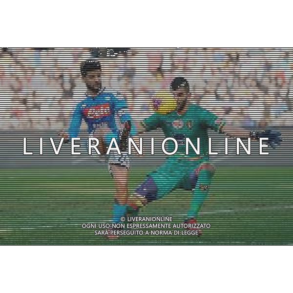 Campionato di Calcio Serie A 2019/2020 Napoli, Italia 09/02/2020 Napoli vs Lecce Nella foto: LORENZO INSIGNE-Mauro Vigorito FOTO MARCO IORIO-ALESSIO MARINI-AG ALDO LIVERANI SAS