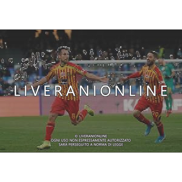 Campionato di Calcio Serie A 2019/2020 Napoli, Italia 09/02/2020 Napoli vs Lecce Nella foto: Esultanza Marco Mancosu FOTO MARCO IORIO-ALESSIO MARINI-AG ALDO LIVERANI SAS