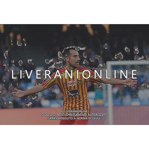 Campionato di Calcio Serie A 2019/2020 Napoli, Italia 09/02/2020 Napoli vs Lecce Nella foto: Esultanza Marco Mancosu FOTO MARCO IORIO-ALESSIO MARINI-AG ALDO LIVERANI SAS